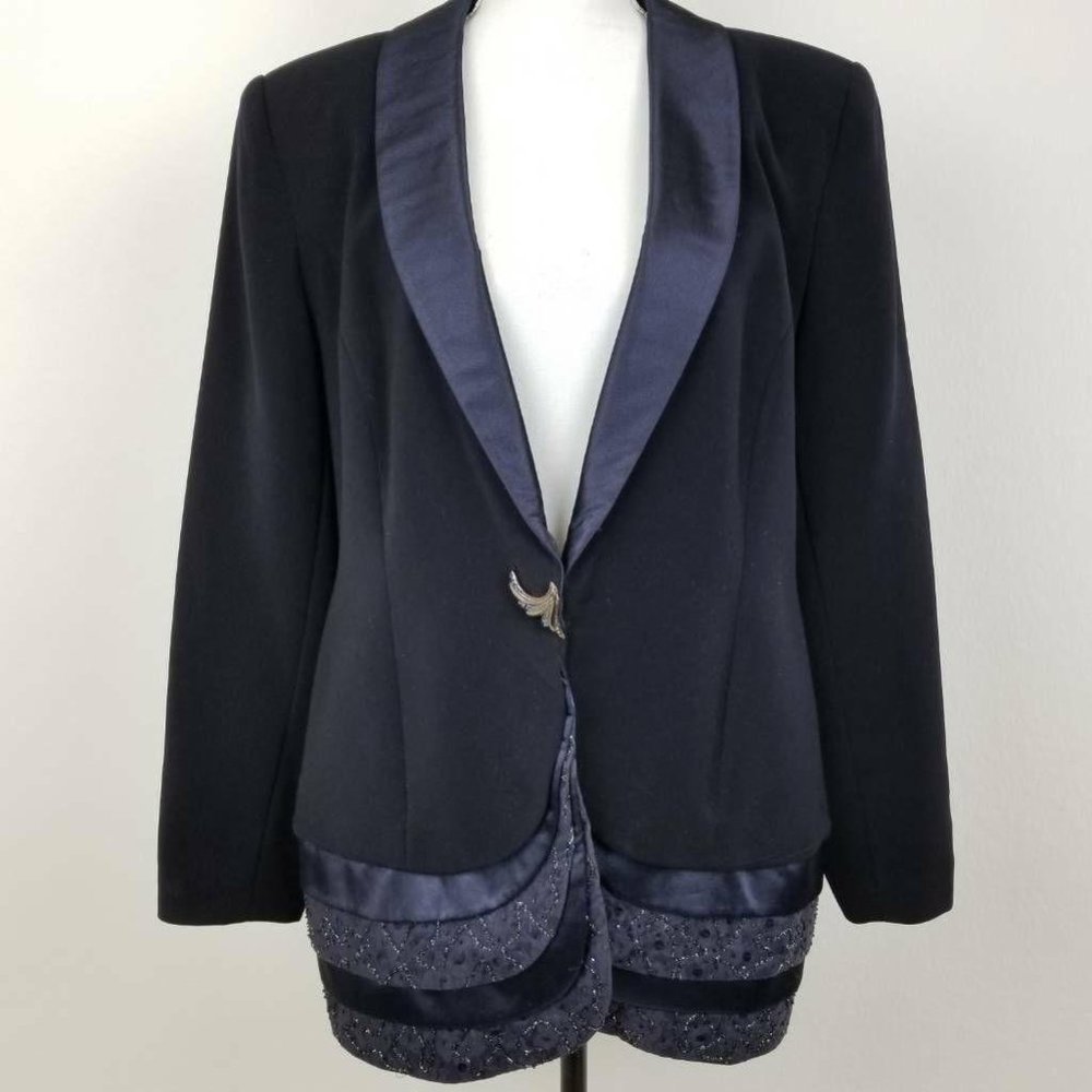 Donna Vinci Couture Jacket Blazer Blue 16